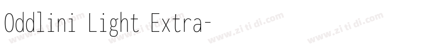 Oddlini Light Extra字体转换